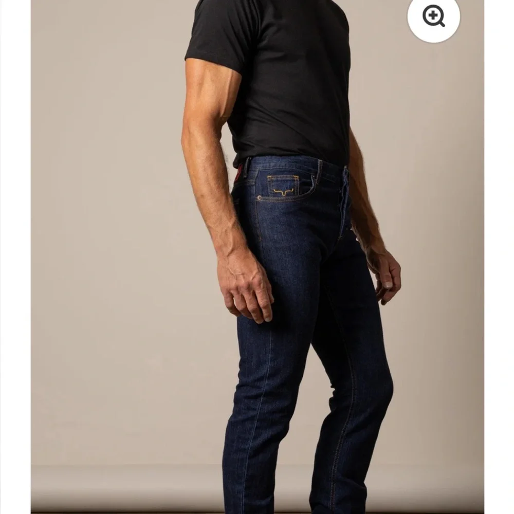 Kimes Ranch Men's Deep Blue Slim Jeans - Picture 12 of 15